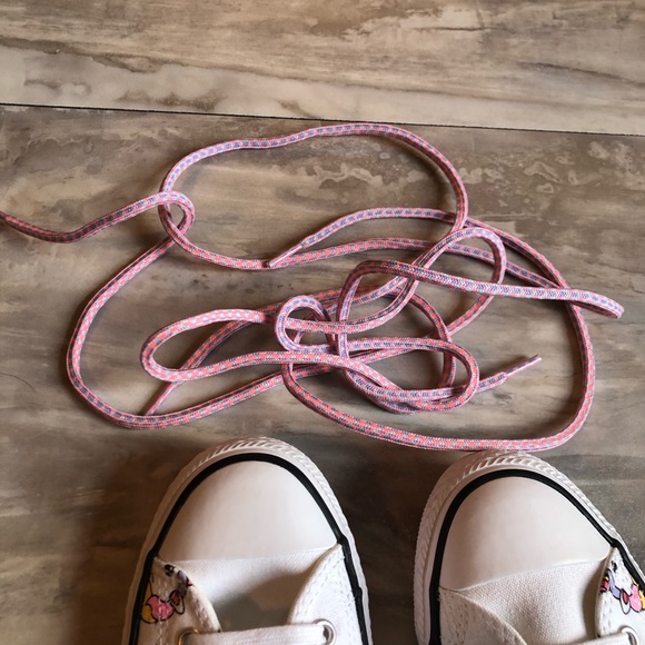 Converse chuck Taylor high top Junior unicorn rainbow sneaker shoe  pink white 4 - Picture 7 of 8